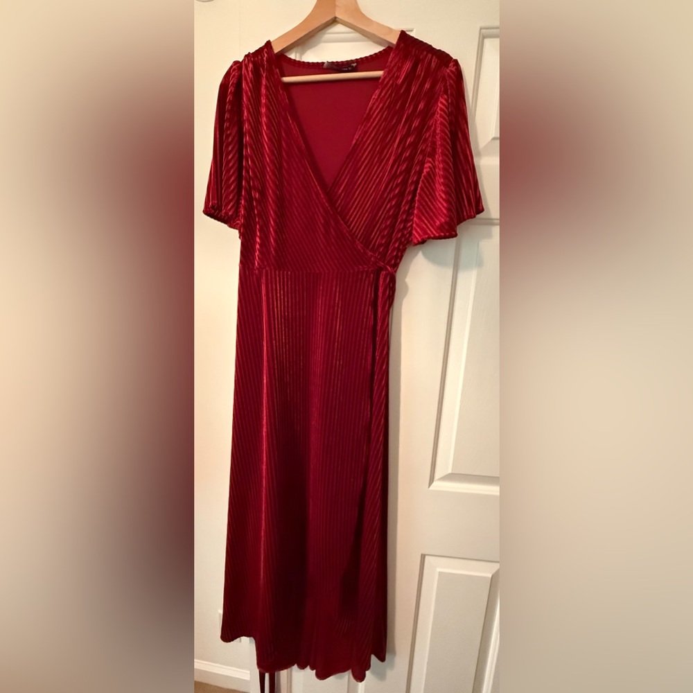Velvet wrap dress